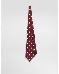 Dolce & Gabbana - Polka Dot-Print Silk Twill Tie - Lyst