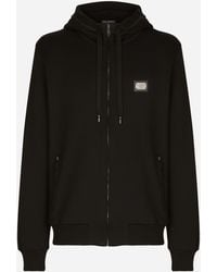 Dolce & Gabbana - Jersey Zip-up Hoodie - Lyst