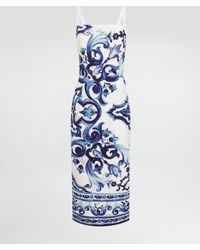 Dolce & Gabbana - Dg Exclusive Majolica- Silk Dress - Lyst