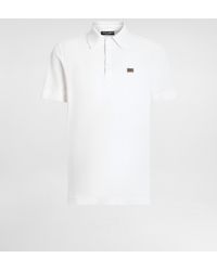 Dolce & Gabbana - Cotton Polo-Shirt With Branded Tag - Lyst