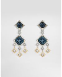 Dolce & Gabbana - Eleganza Earrings 18-Carat And, Topazes, And Sapphires - Lyst