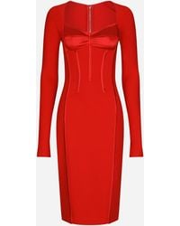 Dolce & Gabbana - ロンゲットドレス ビスコース ビスチェディテール - Lyst