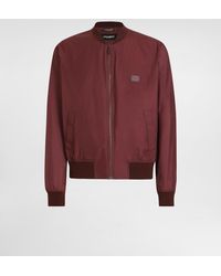 Dolce & Gabbana - Bómber De Tejido Técnico Con Placa - Lyst
