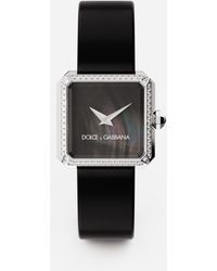 Dolce & Gabbana Sofia Steel Watch With Colorless Diamonds - Black