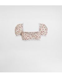 Dolce & Gabbana - Small Rose-Print Poplin Top - Lyst