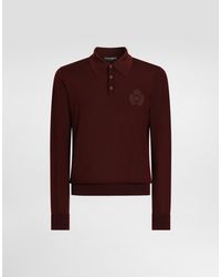 Dolce & Gabbana - Knit Polo Shirt With Embroidery - Lyst