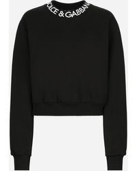 Dolce & Gabbana - Jersey Sweatshirt With Logo Embroidery - Lyst