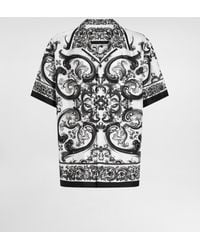 Dolce & Gabbana - Camiseta De Manga Corta Con Estampado De Mayólica - Lyst