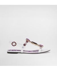 Dolce & Gabbana - Dolce & Gabbana And Leather Sandals - Lyst
