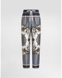 Dolce & Gabbana - Cargo-Print Vanity Silk Twill Trousers - Lyst