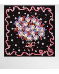 Dolce & Gabbana - Small Floral-Print Silk Twill Scarf 90X90 - Lyst