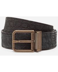 Dolce & Gabbana - Crocodile Skin Belt - Lyst