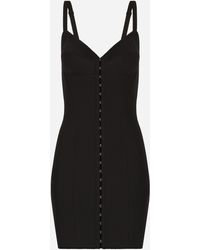 Dolce & Gabbana - Robe Courte En Jersey Technique Léger - Lyst