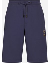 Dolce & Gabbana - Jogging-Bermudashorts aus Jersey mit Stickerei - Lyst