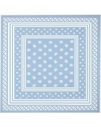 Dolce & Gabbana - Logo Print Twill Silk Scarf - Lyst