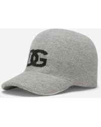 Dolce & Gabbana - Cashmere Baseball Cap With Dg Logo - Lyst