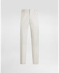 Dolce & Gabbana - Micro Pattern Jacquard Trousers - Lyst