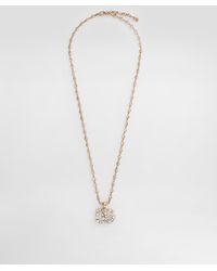 Dolce & Gabbana - Necklace With Rhinestone-Detailed Dg Logo - Lyst