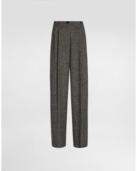 Dolce & Gabbana - Pantaloni A Gamba Larga - Lyst