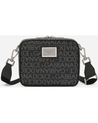Dolce & Gabbana - Coated Jacquard Messenger Bag - Lyst