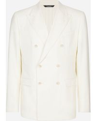 Dolce & Gabbana - Double-Breasted Taormina-Fit Flannel Jacket - Lyst