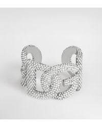 Dolce & Gabbana - Rigid Rhinestone-Detailed Bracelet With Dg Logo - Lyst