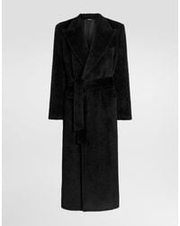 Dolce & Gabbana - Double-Breasted Alpaca Coat - Lyst