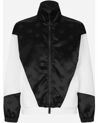Dolce & Gabbana - Zip-Up Nylon Jacquard Jacket With Dg Logo - Lyst