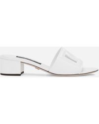 Dolce & Gabbana - Calfskin Mule With Dg Logo - Lyst