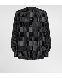Dolce & Gabbana - Polka Dot-Print Silk Twill Shirt - Lyst