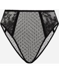 Dolce & Gabbana - High-Waisted Lace Briefs - Lyst