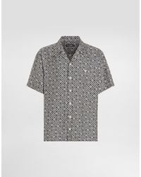 Dolce & Gabbana - Seidenhemd Mit Krawattenprint - Lyst