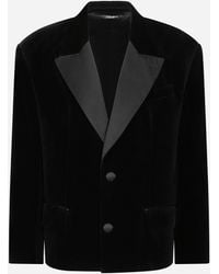 Dolce & Gabbana - Oversized Velvet Blazer - Lyst