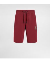 Dolce & Gabbana - Jogging-Bermudashorts Aus Jersey Mit Stickerei - Lyst