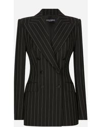Dolce & Gabbana - Wool Pinstripe Blazer - Lyst
