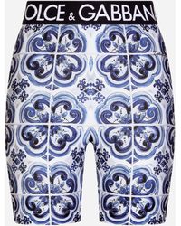 Dolce & Gabbana - Majolica-Print Jersey Cycling Shorts - Lyst