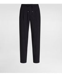 Dolce & Gabbana - Pinstripe Wool Jogging Trousers - Lyst