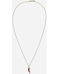 Dolce & Gabbana Pendentif Good Luck En Or Jaune Émaillé - Métallisé