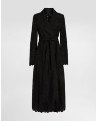 Dolce & Gabbana - Long Double-Breasted Cordonetto Lace Coat - Lyst