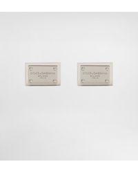 Dolce & Gabbana - Cufflinks With Logo Tag - Lyst