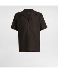 Dolce & Gabbana - Three-Button Short-Sleeved Linen Shirt - Lyst
