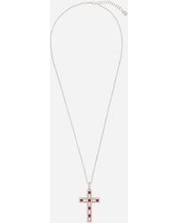 Dolce & Gabbana - Anhänger Tradition Aus Weißgold 18 Kt Mit Rubinen Und Diamanten - Lyst