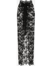 Dolce & Gabbana - Falda Larga De Encaje Chantilly - Lyst