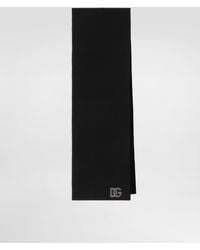Dolce & Gabbana - Virgin Wool Scarf With Logo - Lyst