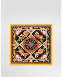 Dolce & Gabbana - 50X50 Carretto-Print Silk Twill Scarf - Lyst