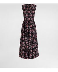Dolce & Gabbana - Small Flower Bouquets-Print Charmeuse Dress - Lyst