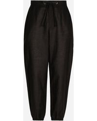 Dolce & Gabbana - ジョギングパンツ リネン＆コットン ロゴラベル - Lyst