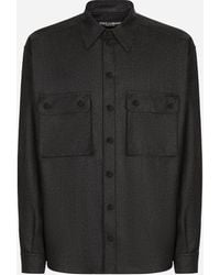 Dolce & Gabbana - Oversize Flannel Shirt - Lyst