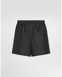 Dolce & Gabbana - Polka Dot-Print Silk Twill Boxer Shorts - Lyst