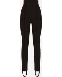 Dolce & Gabbana - Jersey Milano Rib Leggings With Stirrups - Lyst